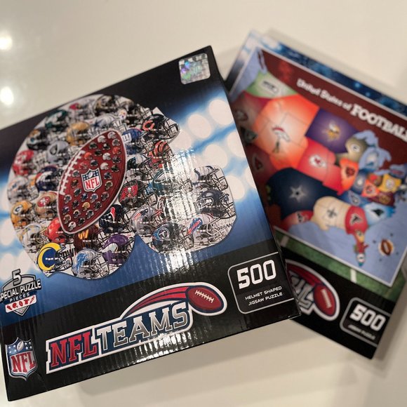 NFL‎ and USA Football Puzzles (Set of Two / NEW / home-games/x) - Picture 1 of 9